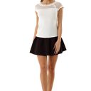 Bluzka Eva z siateczką i wstawką ecru 017