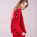 Bluzka sportowa z lampasem MONICA - Czerwona