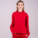 Bluzka sportowa MONICA w soczystej czerwieni (oversize)
