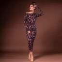 Bluzka z odkrytymi ramionami - panterka