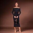 Czarna bluzka Julietta z odsłoniętymi ramionami - off shoulder