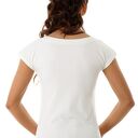 Bluzka Eva z siateczką i wstawką ecru 017