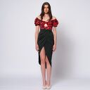 Czerwona bluzka w panterkę - malina solar tropic