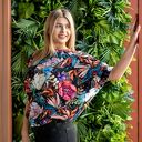 Dzianinowa kolorowa bluzka nietoperz uniwersalna