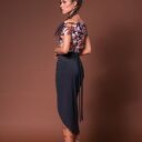 Bluzka-top handmade Milita Nikonorov - autorski print lilii tygrysich i panterki