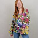 Bluzka damska lniana koniczyny