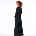 Bluzka kopertowa Fiorella Black z bufkami - elegancka handmade