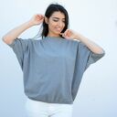 SZEROKA LUŹNA BLUZKA NIETOPERZ OVERSIZE szary