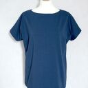 Gładka koszulka bawełniana oversize L/XL navy blue