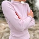 Pink Thing - longsleeve z prążka bawełnianego róż