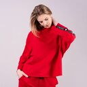 Bluzka sportowa MONICA w soczystej czerwieni (oversize)