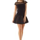 Bluzka Eva z siateczką i wstawką czarna 017