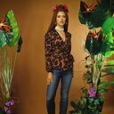 Lily - w panterkę - kopertowa bluzka