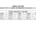 Czarna bluzka w stylu topu z rękawem 3/4 Tessita T286
