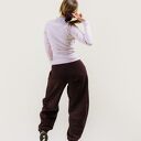 Pink Thing - longsleeve z prążka bawełnianego róż melanż