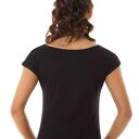 Bluzka Eva z siateczką i wstawką czarna 017