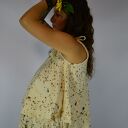 Barwiona roślinami, ręcznie robiona Dzika Bluzka Magiczna Łąka