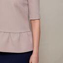 Elegancka bluzka z baskinką handmade - damska