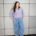 Lila MOHER lekki sweterek hand made