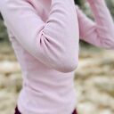 Pink Thing - longsleeve z prążka bawełnianego róż melanż