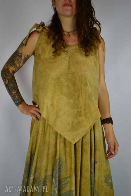 Barwiona roślinami Dzika Bluzka Żyjąca w Pełni