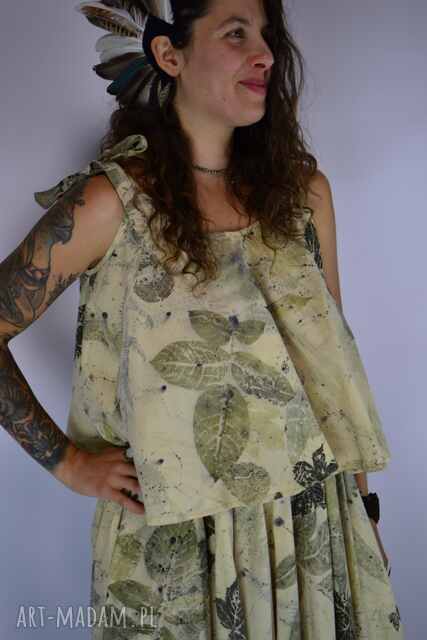 Barwiona roślinami Dzika Bluzka Dająca Spokój