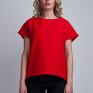 bluzki: Top, BLU123 czerwony elegancka