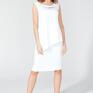 Tessita zestaw elegancka tunika t116 kolor biały - asymetryczna bluzki