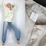 bluzki: Upcykling koszula damska z haftem rumiankowym oversize luźna