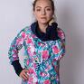 bluzy damska "tropical" 4xl - 6xl dzianinowa