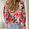 Bohemian Soul Young heart / picasso print sweatshirt - bluzy damskie szyte recznie