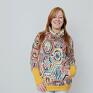 bluzy: damska Aztecki styl 2xs - 3 XL kolorowa na jesień