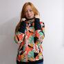 buza damska plus size bluza wiola kolorowa rozmiar 4xl - 6xl z kominem na jesień