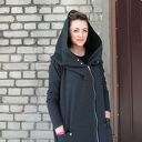 Oversize szara grafitowa obszerna bluza z dużym kapturem M