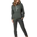 Bluza damska Dark Olive z kapturem - biobawełna GOTS (slowfashion)
