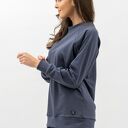 Grafitowa bluza damska raglan Basic Adalet - wygodna bawełniana dresówka 250g