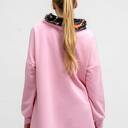 Bluza asymetryczna - ravel'' różowa wzór kolor jesieni