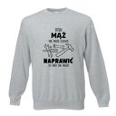 Bluza z nadrukiem dla narzeczonego, męża, prezent mąż, chłopak, urodziny, walentynki