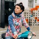 Bluza z kapturem - Blue Orchidea