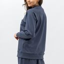 Grafitowa bluza damska raglan Basic Adalet - wygodna bawełniana dresówka 250g