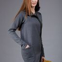 Bluza Ati asymetryczna handmade z zamkiem i stójką
