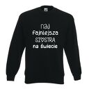 Bluza z nadrukiem, prezent najlepsza siostra, sis, koszulki dla sióstr, urodziny