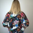 Bomberka oversize z piwoniiami - bluza bez kaptura