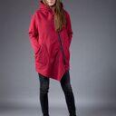Asymetryczna bluza Ashmita z kapturem i zamkiem - NavahoClothing