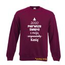 Bluza z nadrukiem pierwsze święta z żoną, dziewczyną, imię, we trójkę, mikołajki