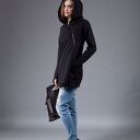 Bluza Basanti NavahoClothing - czarna dzianina z kapturem na zamek
