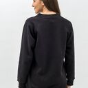 BLUZA BASIC CIEPŁA SEDA CZARNA Z RAGLANEM I MESZKIEM