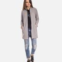 Bien fashion długa szara bluza damska rozpinana