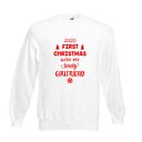 Bluza z nadrukiem pierwsze święta z żoną, dziewczyną, imię, we trójkę, mikołajki