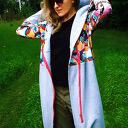 TWARZE długa bluza oversize z łączonych tkanin XL